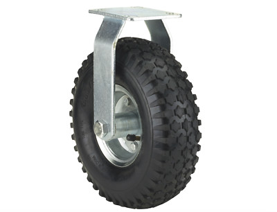 HEAVY DUTY 10 in Rigid Pneumatic Caster 300 Lb Capacity Knobby Tread Tire Air