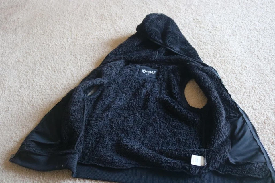 Жилет для девочек Mudd черный с капюшоном из искусственного меха размер 12 - Изображение 4 из 4