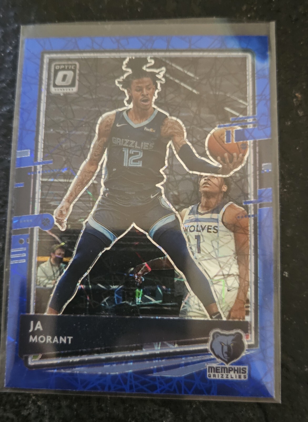 2020-21 Panini  Optic Ja Morant Blue Velocity Prizm #117 - Memphis Grizzlies