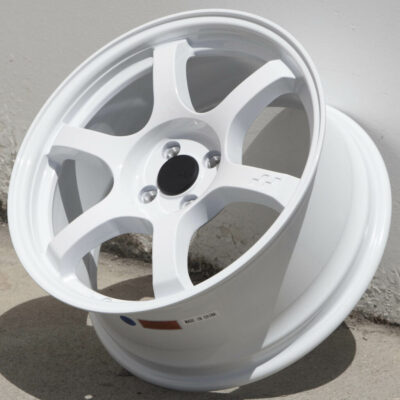 CIRCUIT CSF1 17x8 4x100 +35 GLOSS WHITE 57DR SPUN FORGED WHEELS (SET OF 4)