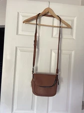 Dasein Crossbody Bag Shoulder Travel Purse Zipped Pockets Brown