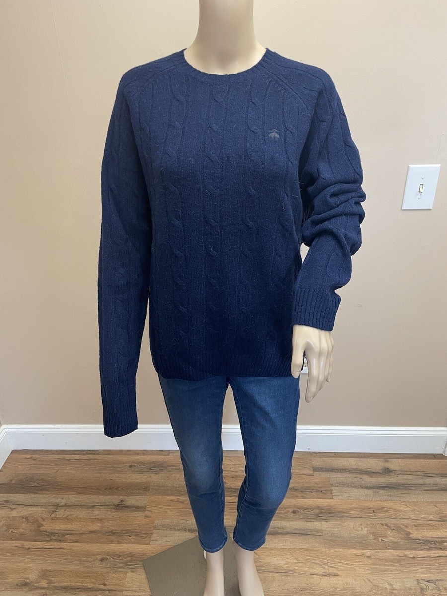 Men's BROOKS BROTHERS 100% lambswool cable knit sweater