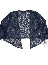 Alex Evenings Women s Blue Lace Sequin Shall Sz 18 Mother Of The Bride
