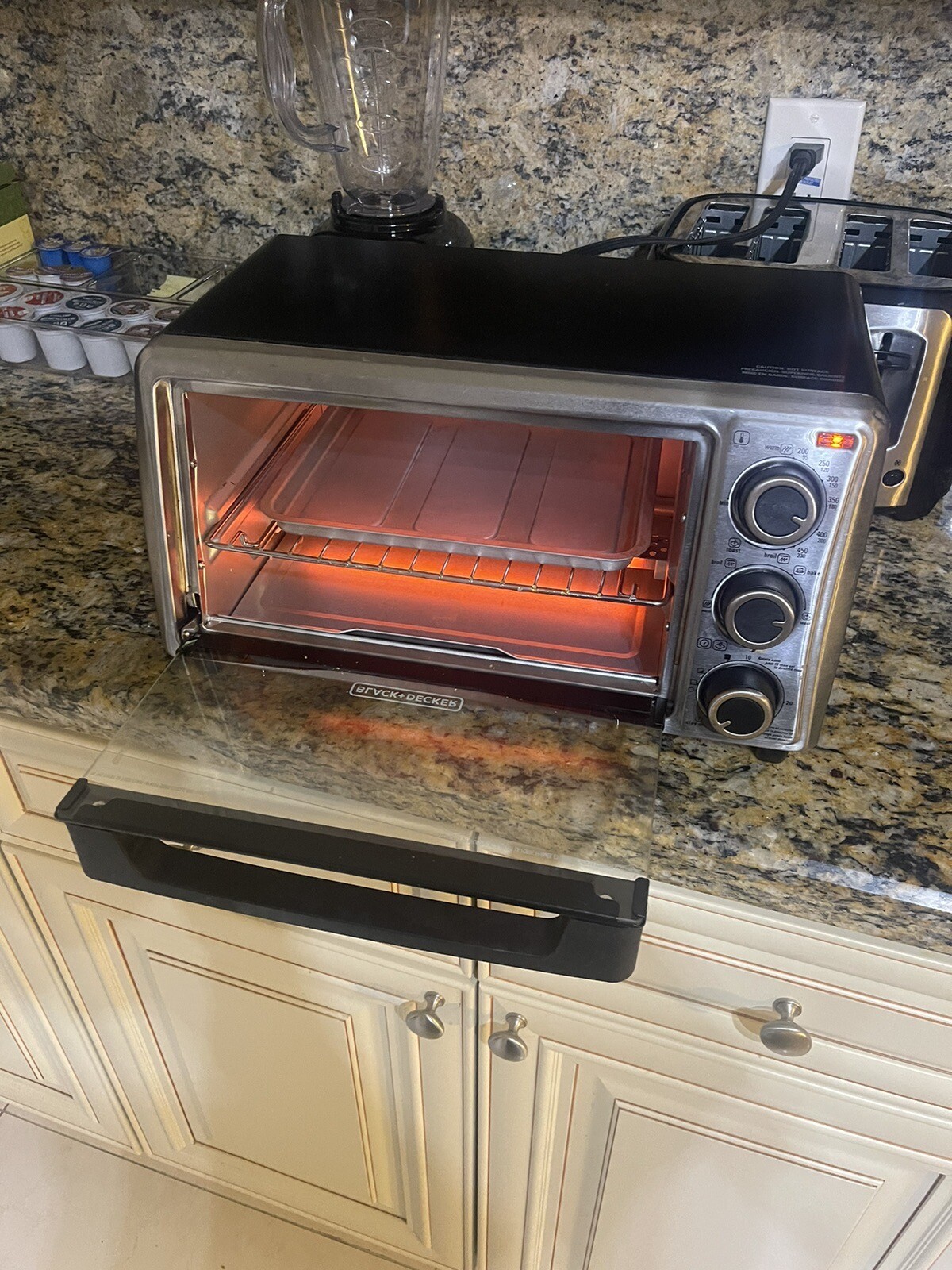BLACK+DECKER Crisp 'N Bake Air Fry 6Slice Toaster Oven Silver