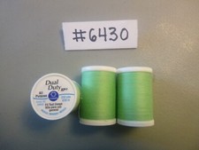 Coat  Clark Dual Duty XP All Purpose Thread 250 yard, 3 spools Dk N Green 6430
