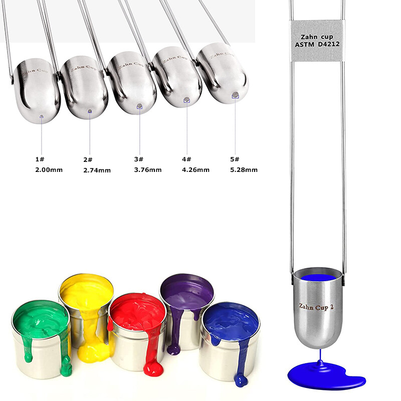 Zahn Viskositätsbecher Edelstahl - 44ml Für Lacke & Farben Nr. 1-5