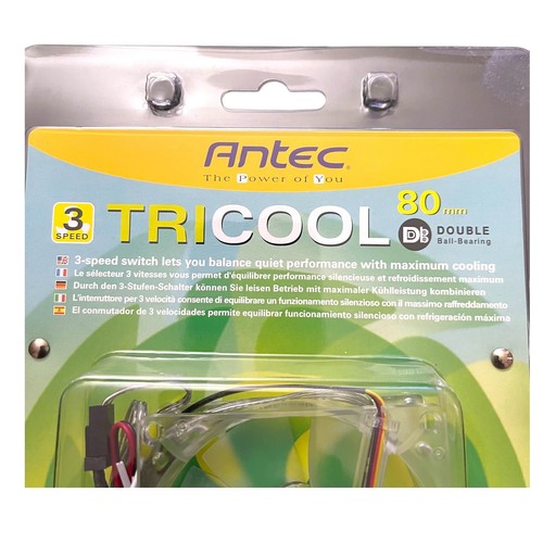 Antec 3 Speed Tricool 80 MM Cooling Fan New Factory Sealed Ships 1 Business Day - Picture 13 of 20