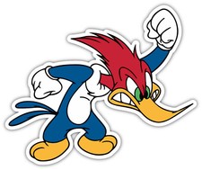 Woody Woodpecker RIght 3M STICKER USA MADE TRUCK VEHICLE WINDOW CAR VEHICLE