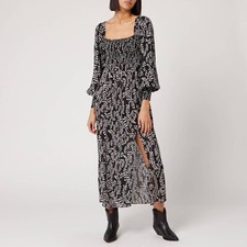 Rixo Floral Marie black and white Dress Size S (UK 10) RRP £285