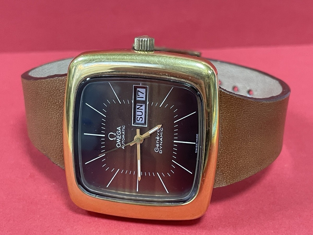 Orologio Vintage TV Omega Geneve Dynamic Automatico Oro P Jumbo