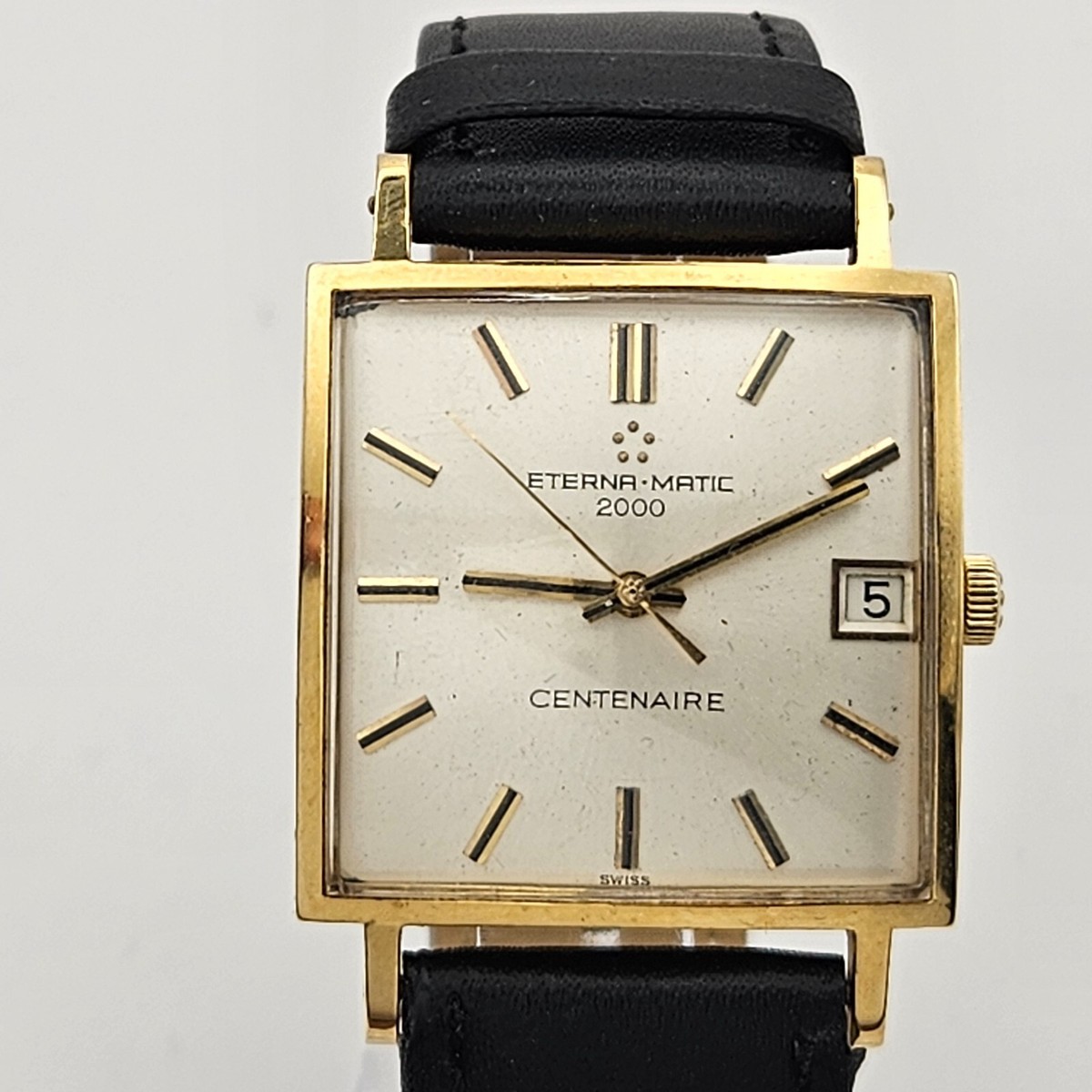 A Mens Eterna Matic Centenaire 750 18ct Gold Case 29x29mm