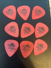 9 Vintage Torte Dunlop Guitar Picks Red Made in USA 50 mm VINTAGE