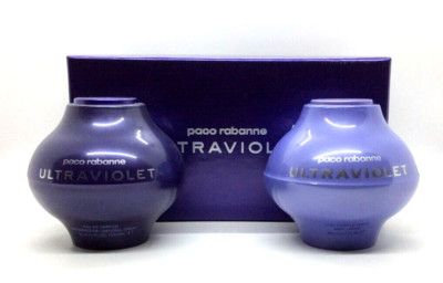 Ultraviolet by Paco Rabanne 2 pc set 1.7 oz EDP spray + 6.7 oz body lotion R34