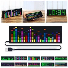 Stereo VU Meter Indicator Music Spectrum Analyzer LED Level Display Amplifier