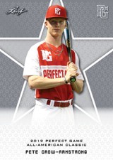 2019 Pete Crow-Armstrong Leaf Perfect Game Nike AA Classic Aflac Game-Day SP Roo