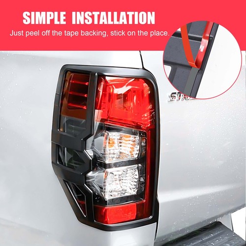 For Mitsubishi L200 2019-2023 Rear Tail light Covers Taillight Lamp Guard Black - Picture 2 of 11