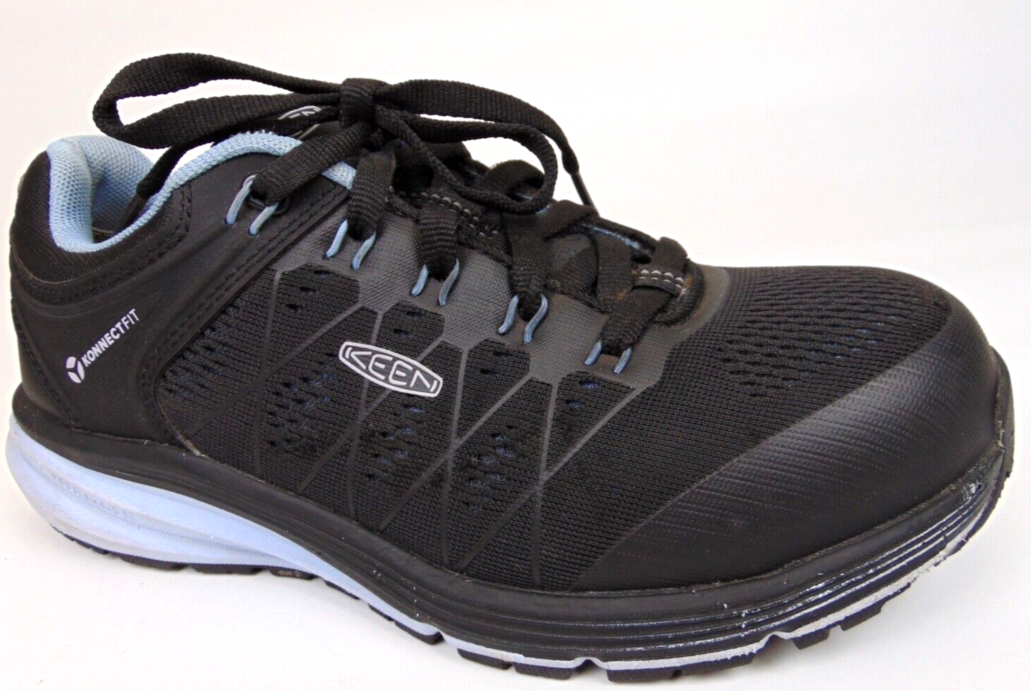 KEEN Vista Energy Safety Toe Sneakers Comfort da Lavoro Donna Taglia 7.0 LARGHE Nero