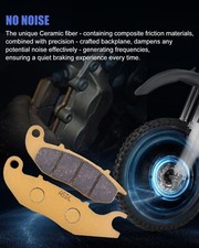  2x Ceramic Brake Pad Set Replacement Pair for Scooter and Moped
