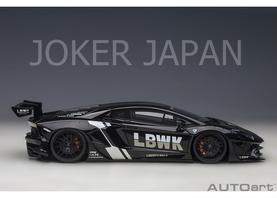 オートアート LB LAMBORGHINI AVENTADOR Liberty Walk LB-Works Lamborghini Aventador (Matt Black