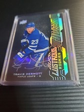 2018-19 UD Black Travis Dermott LUSTROUS ROOKIE AUTO Toronto Maple Leafs NHL