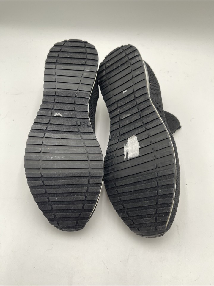 Urban Sport by J/Slides Black Knit Fabric Slip On Low Top Sneakers