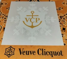 Veuve Clicquot Champagne Snowflake Logo Sticker Decal For Window or Wall 8"x8"