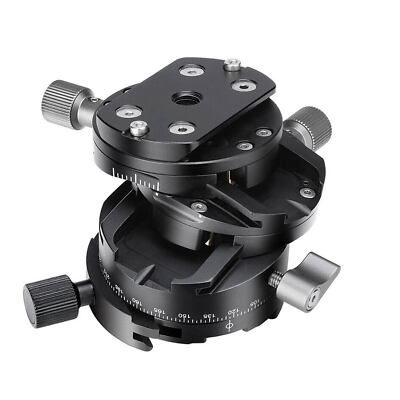 Leofoto G2 GEAR HEAD 3-In-1 Panoramic Geared Ball head Tripod Head Black