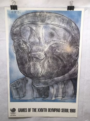 1988 Seoul Olympics Original Jose Luis Cuevas Coloso Poster