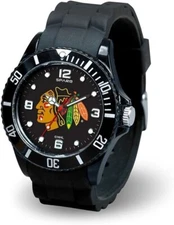 Sparo Spirit Black Men's Watch - NHL - Chicago Blackhawks