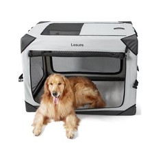 Lesure Collapsible Dog Crate - Portable Dog Travel Crate Kennel for Extra Lar...
