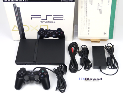 Sony Playstation 2 PS2 Slim Console Black SCPH-77000 CB Box F/S