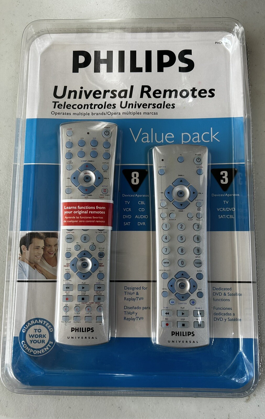 Philips Universal Remotes-8 Device +3 Device Remotes - Philips PHDVRBP ...
