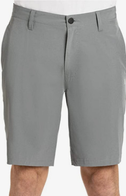 Hurley Men's Hybrid 20 Inch Outseam Solid Stretch Walk Shorts, Cool Gray, 42