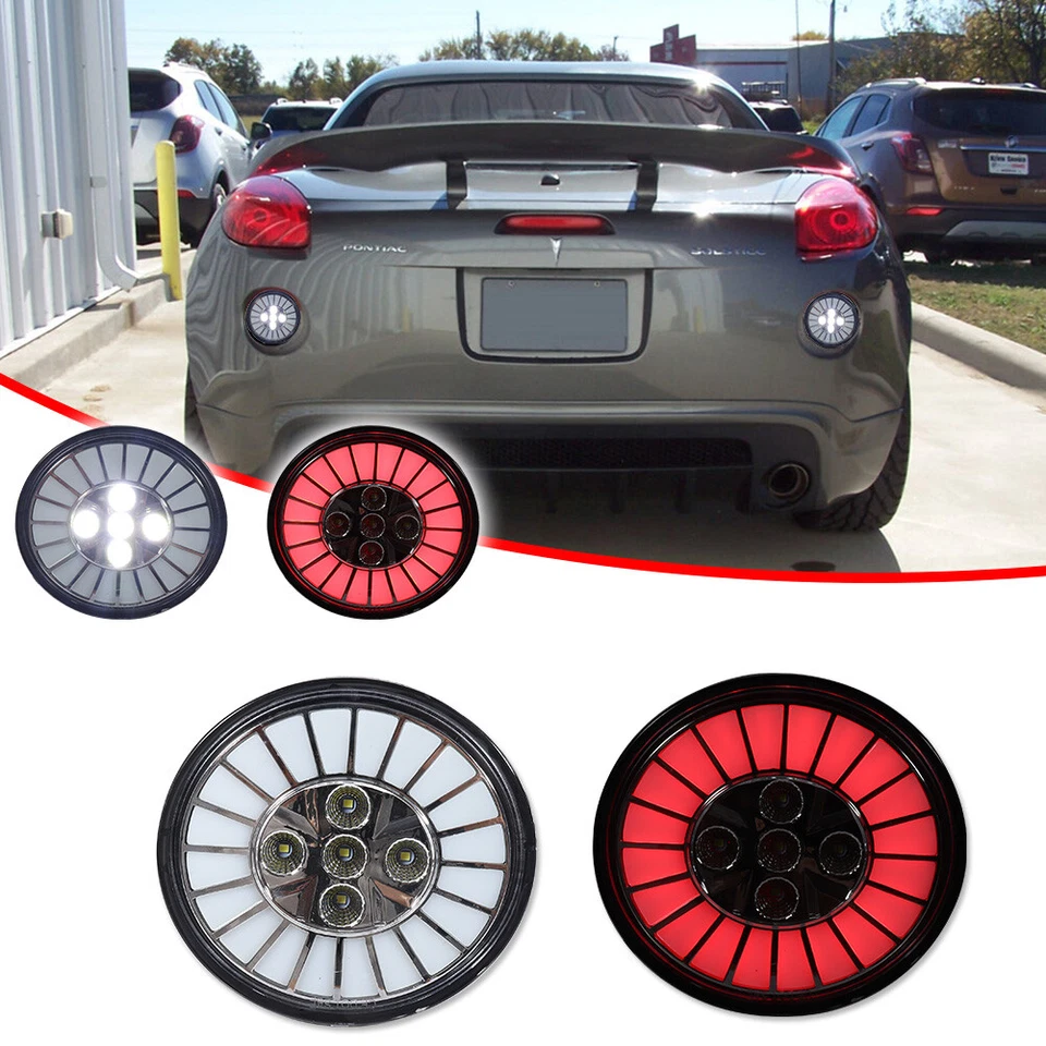 Par de luces traseras transparentes para 02-09 GMC Envoy 06-09 Pontiac Solstice Foto 3 de 4