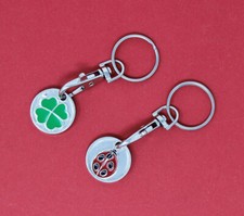 Einkaufswagenchips Einkaufswagen Schl&uuml;sselanh&auml;nger mit Karabiner Metall