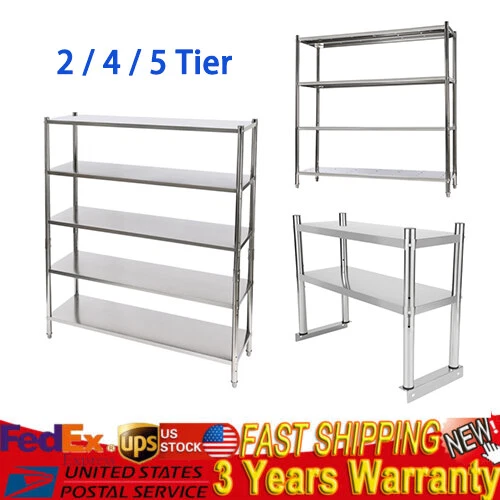 2/4/5 Tier Shelf Kitchen Rack Storage Shelving Unit Organizer Stainless Steel
Opens in a new window