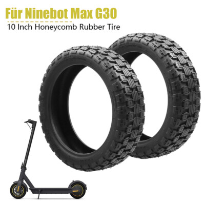 2x Für Ninebot Max G30 G30D Scooter Gummi Reifen 10x2.5 60/70-6.5 Elektroroller