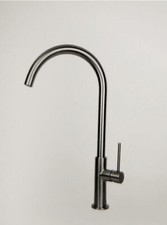 Miscelatore Monocomando per Lavello Inox con Canna Tonda Girevole per Cucina