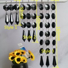 30pc Black Acrylic Pendant Garland Chandelier Hanging Party Wedding Centerpieces