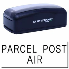 Large Pre-Inked Parcel Post Air Stamp Size 7/8" Tall x 2-1/4" Wide