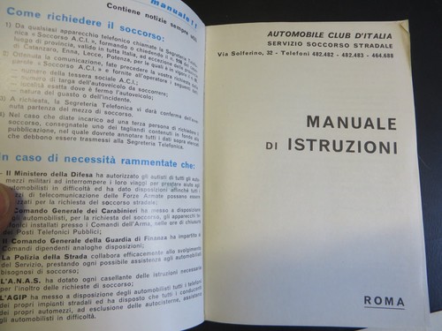 Soccorso stradale A.C.I manuale di istruzioni 1965/1966 Automobile Club d'Italia - Imagen 4 de 8
