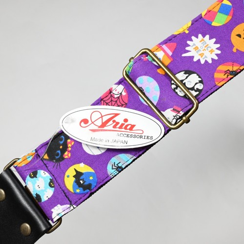 Aria Guitars "Halloween" Motif Handmade Designer Strap, Japan - Brand New w/Tags - Picture 3 of 8