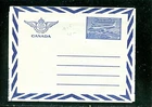 LOT 15859 UNUSED UA12 POSTAL STATIONERY AIR LETTER CANADA AIRPLANE