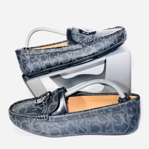 Calvin Klein Leana Monogram Loafers Black Women's  | eBay