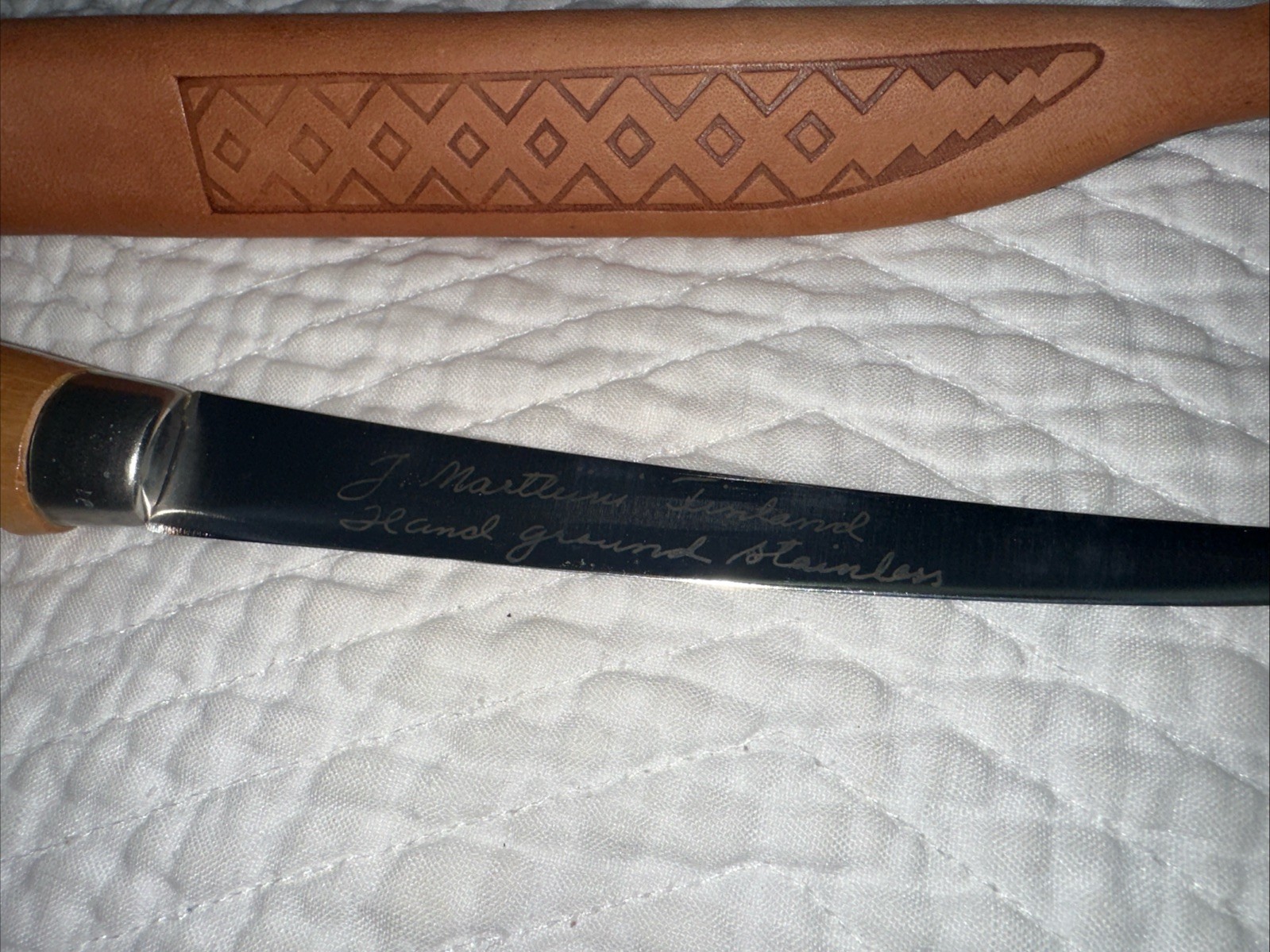 J Marttiini Knife W Sheath & Fiskars Stainless Steel Made in Finland W Sheath