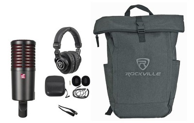 Se Electronics DYNACASTER DCM8 Dynamic Recording Microphone+Headphones+Backpack