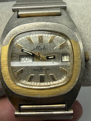 Mido Multi Star 2 Automatic Mens Watch 36MM 7.5'' Vintage Rare Works