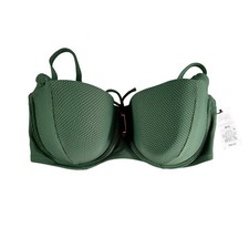Shade Shore Swimwear Womens 38D Green Bikini Top Underwire Padded Swimsuit NWT