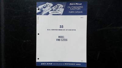Wards Sea King VWB-52056 Outboard Motor Parts Catalog MW-87 1973