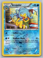 Simipour 29/99 LP Next Destinies Pokemon Reverse Holo